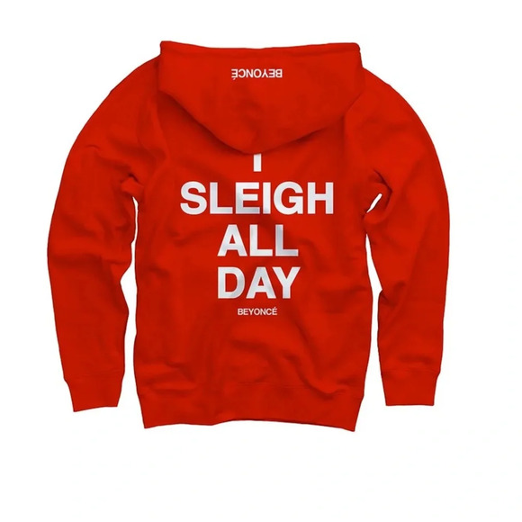 Beyonce Tops - Beyonce - I SLAY ALL DAY - Red Christmas Sweatshirt - Rare Find - M